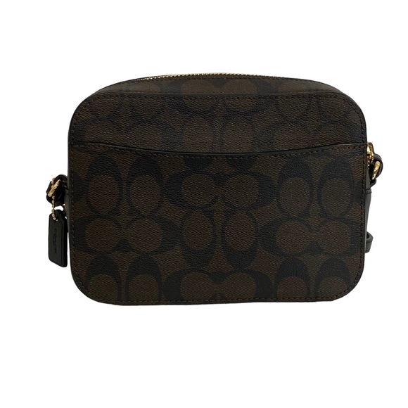 Coach Signature Canvas Mini Camera Bag for Women, Black/Brown - Picture 3 of 11
